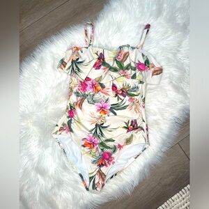 Gorgeous Floral Kona Sol One Piece Swimsuit : Size Small